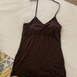 Brown halter top